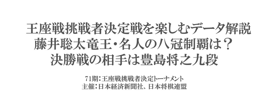 王座戦挑戦者決定戦を楽しむデータ解説-藤井聡太竜王・名人の八冠制覇は？決勝戦の相手は豊島将之九段